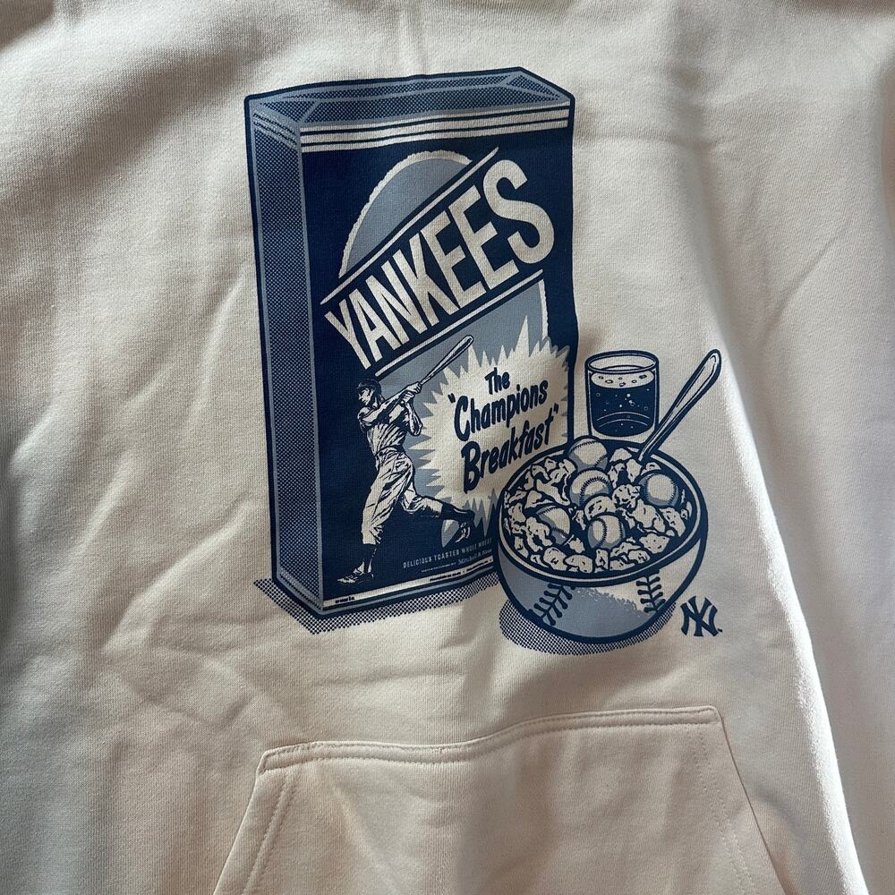 NWT - Mitchell & Ness NY Yankees “The Champions Breakfast” Hooded Sweatshirt - Picture 7 of 9